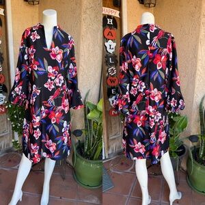 NEW New York & Company Floral Midi Dress LARGE